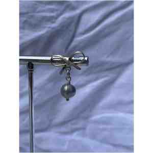 עגילי פפיון עם פנינה