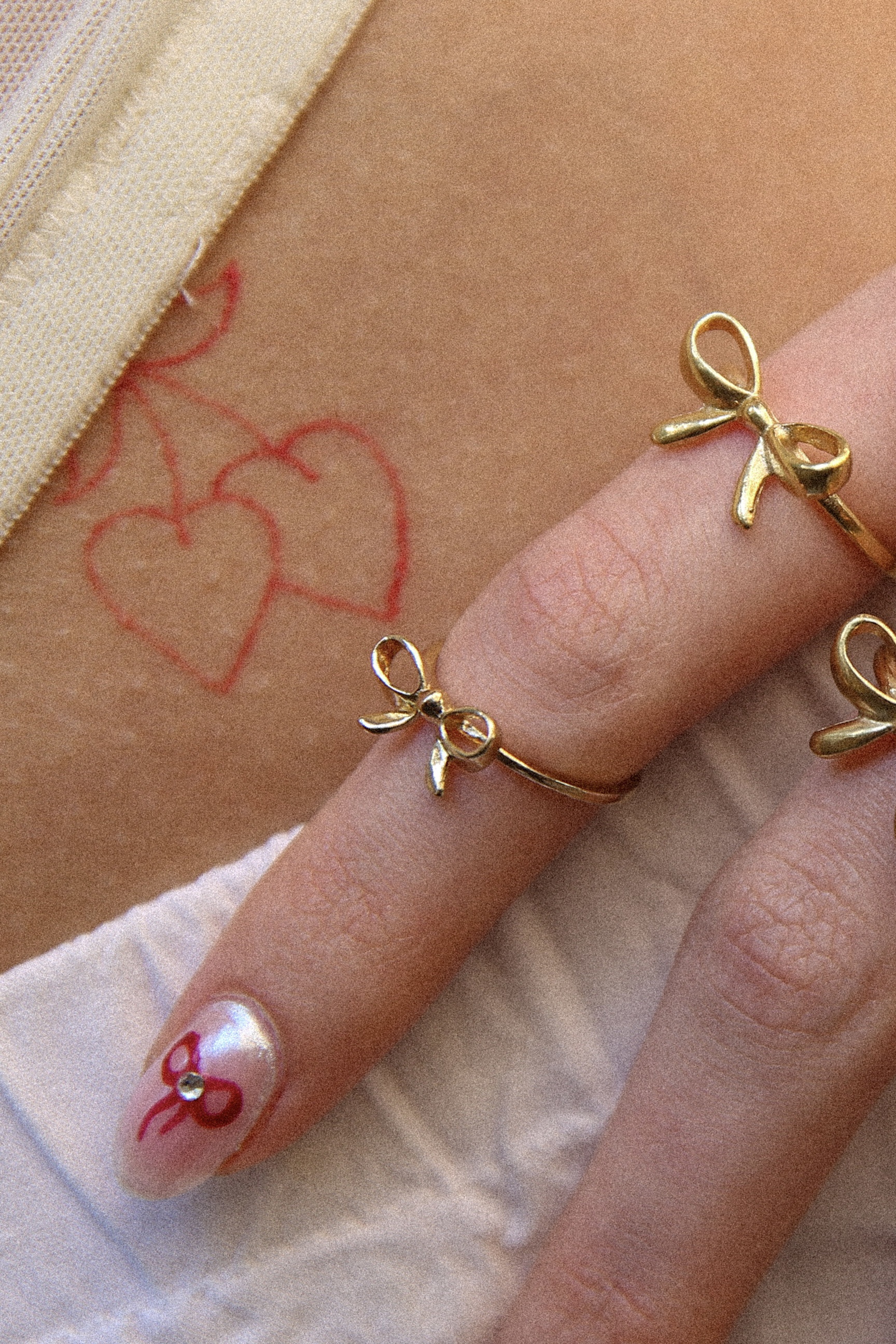 Mini Gold Bow Ring