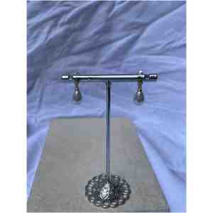 עגילי פנינה תלויים בשילוב זירקון בזהב