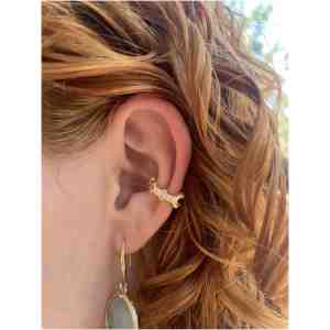 פירסינג משובץ ללא חור בזהב